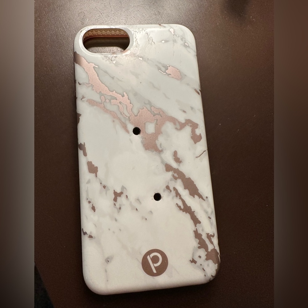 Loopy case - white marble with rose gold iPhone 7/8